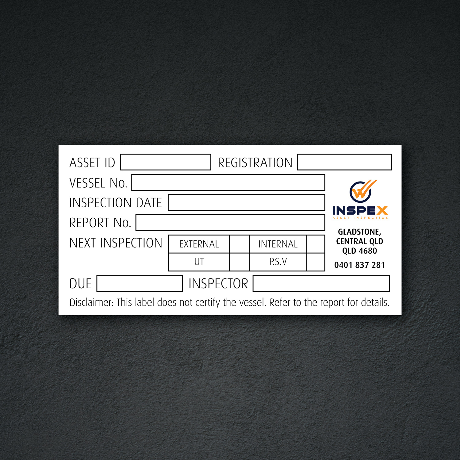 Inspection Label